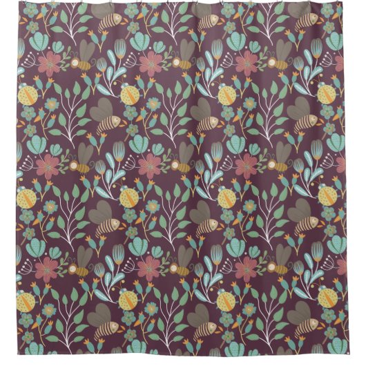 Hübsches Federmuster Duschvorhang (Vorderseite)