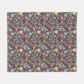 Hübsches Federmuster Fleecedecke (Vorderseite (Horizontal))