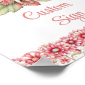 Hübsches Feen-Mädchen Errötendes Blumen Geburtstag Poster (Ecke)