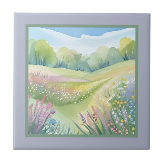 Hübsches Feld Fliese (Vorderseite)