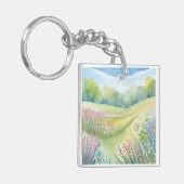 Hübsches Feld Schlüsselanhänger (Vorderseite links)