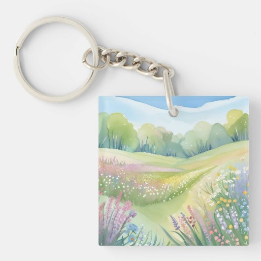 Hübsches Feld Schlüsselanhänger (Vorderseite)