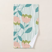 Hübsches feminines Monogramm Blumenmuster Badhandtuch Set (Handtuch)