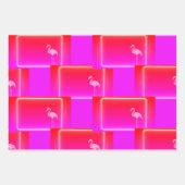 Hübsches Flamingo Wrapping Paper Flat Sheet Set 3 Geschenkpapier Set (Vorderseite 2)