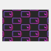 Hübsches Flamingo Wrapping Paper Flat Sheet Set 3 Geschenkpapier Set (Vorderseite 3)