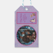 Hübsches Fliederhirsch- und Eisbär-Weihnachtsgesch Geschenkanhänger (Vorderseite)