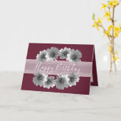 Hübsches Flora Elegante Dahlia Blume Rot Geburtsta Karte (Gelbe Blume)