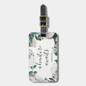 Hübsches Floral Adventure erwartet Gepäcktag Gepäckanhänger (Vorderseite vertikal)