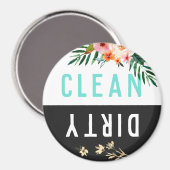 Hübsches Floral CLEAN DIRTY Geschirrspüler Magnet (Vorderseite/Rückseite)