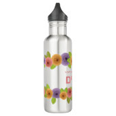 Hübsches Floral-Hebräisch Personalisiert Edelstahlflasche (Links)