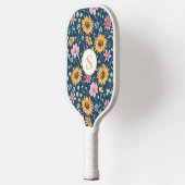 Hübsches Floral Monogram Pickleball Paddel Pickleball Schläger (Links)