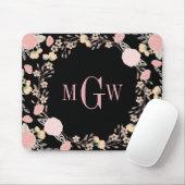 Hübsches florales Botanisches Monogramm Mousepad (Mit Mouse)