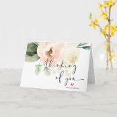 Hübsches florales Denken Sie an Sie Beileid ich ve Karte (Gelbe Blume)