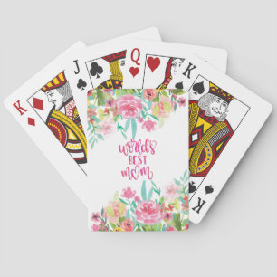 Hübsches florales Geschenk für die beste Mutter de Spielkarten