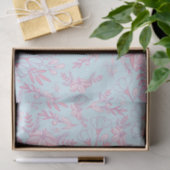 Hübsches, florales Muster Pink und Blau Seidenpapier (Geschenk)