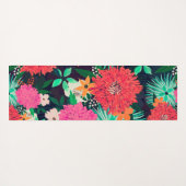 Hübsches florales Navy-Blue Design Yogamatte (Rückseite (Horizontal))