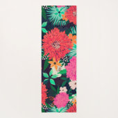 Hübsches florales Navy-Blue Design Yogamatte (Rückseite)