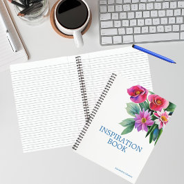 Hübsches florales Niedliches, modernes SpiralNoteb Notizblock