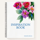 Hübsches florales Niedliches, modernes SpiralNoteb Notizblock (Vorderseite)