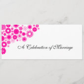 Hübsches Florals Magenta Hochzeitsprogramm Programm (Vorderseite)
