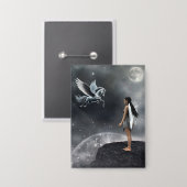 Hübsches Flügeldrachen Button (Vorderseite/Rückseite)