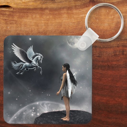 Hübsches Flügeldrachen Schlüsselanhänger (Rückseite)