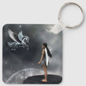 Hübsches Flügeldrachen Schlüsselanhänger (Rückseite)