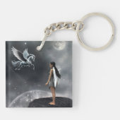 Hübsches Flügeldrachen Schlüsselanhänger (Rückseite)