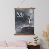 Hübsches Flügeldrachen Wandteppich Mit Holzrahmen (Schlafzimmer)