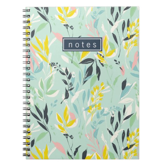 Hübsches Foliage-Muster Notizblock (Vorderseite)
