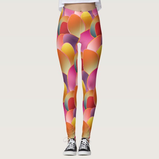 Hübsches Folien-Gradient-Frühlingsfarben-Muster Leggings (Vorderseite)