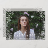 Hübsches Foto der Blumenstuhlgruppe Einladung (Vorne/Hinten)