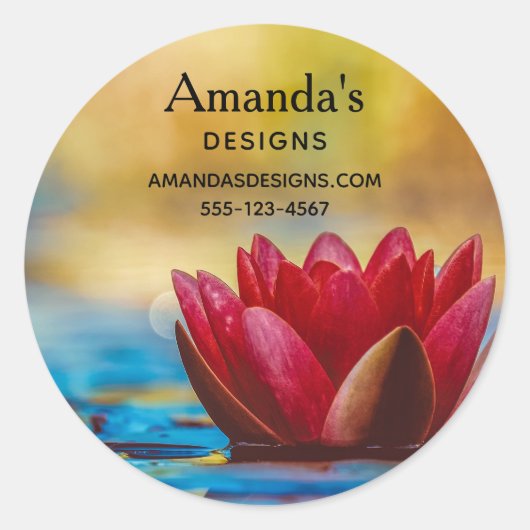Hübsches Foto einer Lotus-Blume im Teichgeschäft Runder Aufkleber (Vorderseite)