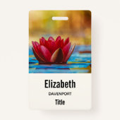 Hübsches Foto einer Lotus-Blume in einem Teich Ausweis (Vorderseite)