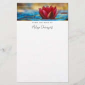 Hübsches Foto einer Lotus-Blume in einem Teich Briefpapier (Vorderseite)