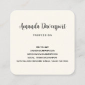 Hübsches Foto einer Lotus-Blume in einem Teich Quadratische Visitenkarte (Rückseite)