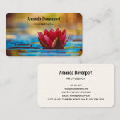 Hübsches Foto einer Lotus-Blume in einem Teich Visitenkarte (Vorne/Hinten)