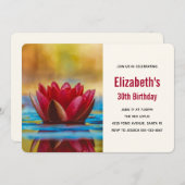 Hübsches Foto einer Lotus-Blume in einem Teich zum Einladung (Vorne/Hinten)