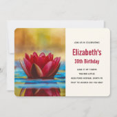 Hübsches Foto einer Lotus-Blume in einem Teich zum Einladung (Vorderseite)