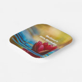 Hübsches Foto einer Lotus-Blume in einem Teich zum Pappteller (Gewinkelt)