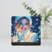 Hübsches Foto Elegante Weihnachtskarte Einladung (Stehend Vorderseite)