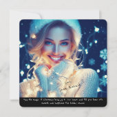 Hübsches Foto Elegante Weihnachtskarte Einladung (Vorderseite)