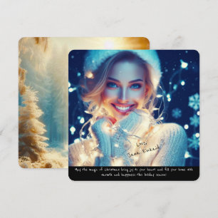 Hübsches Foto Elegante Weihnachtskarte Einladung