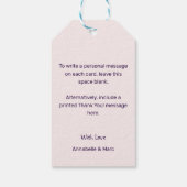 Hübsches Foto mit herzlichen Dank! Danke Geschenkanhänger (Rückseite)