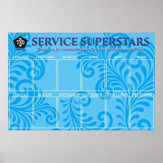 Hübsches Foto Mitarbeiter im Monat nach Kundenwuns Poster (Vorne)