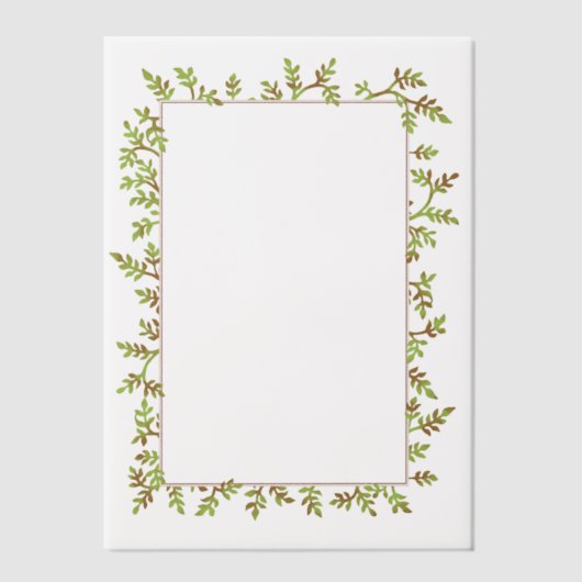 Hübsches Foto oder Textrahmen für Wasserfarben Pergament Einladungen (Vorderseite)