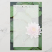 Hübsches Foto von Pink und Green Lily Pad Briefpapier (Vorderseite)