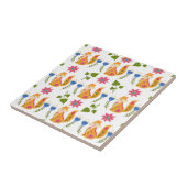 Hübsches Foxy Blumenpastellmuster Fliese (Seite)