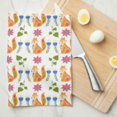 Hübsches Foxy Blumenpastellmuster Geschirrtuch (Viertel Falte)