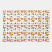 Hübsches Foxy Blumenpastellmuster Geschirrtuch (Horizontal)